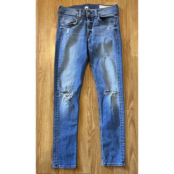 Rag & Bone Distressed Capri Skinny Light Wash Jeans Size 27 - Picture 1 of 8